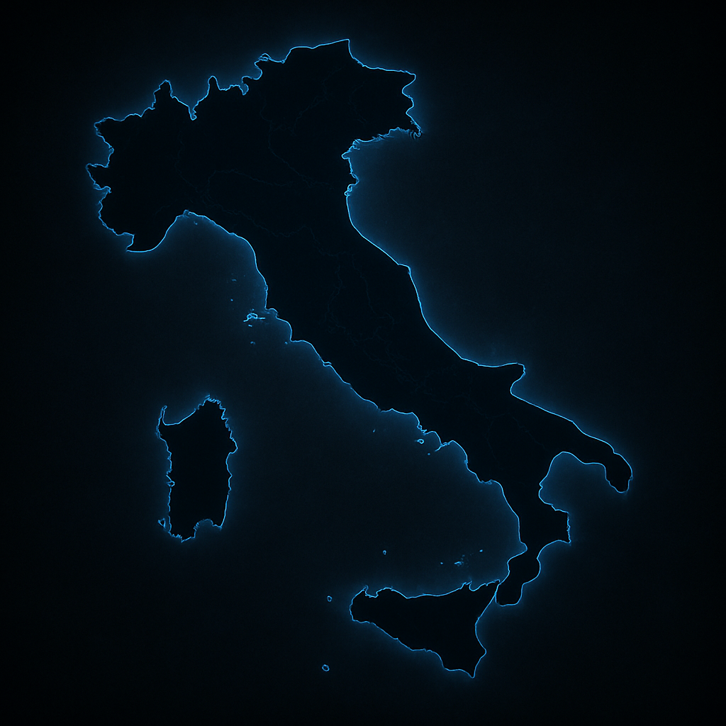 Mappa stilizzata dell'Italia